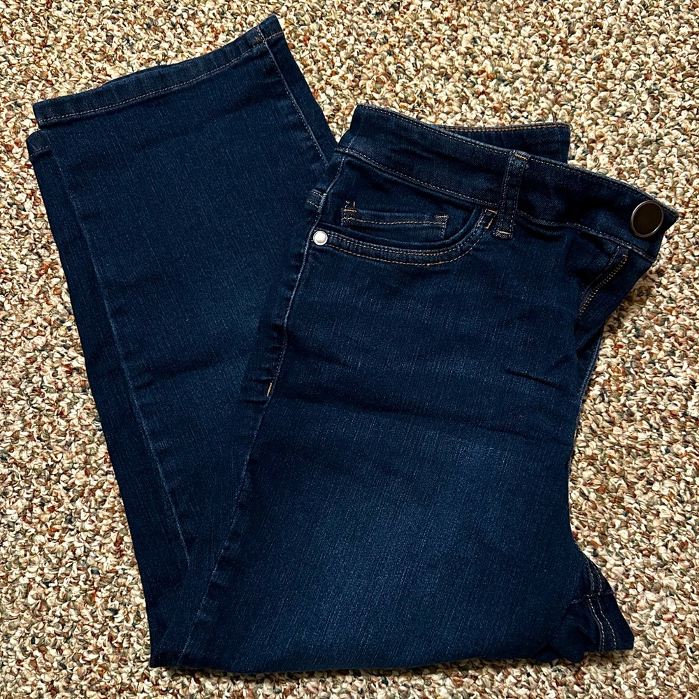 Dark Blue Women's Jean Capris